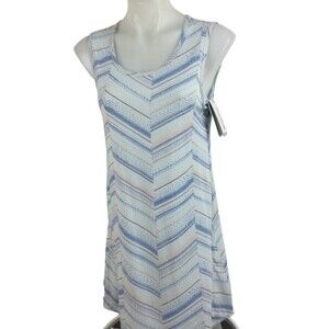 Marmot Womens Estel Sleeveless Knit Midi Dress Hazy Afternoon Chevron Sz XS NWT
